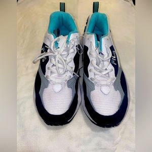 Fila Size 7.5 ENVIZION White Black Mint Leather Mesh Sneakers New Women's Shoes